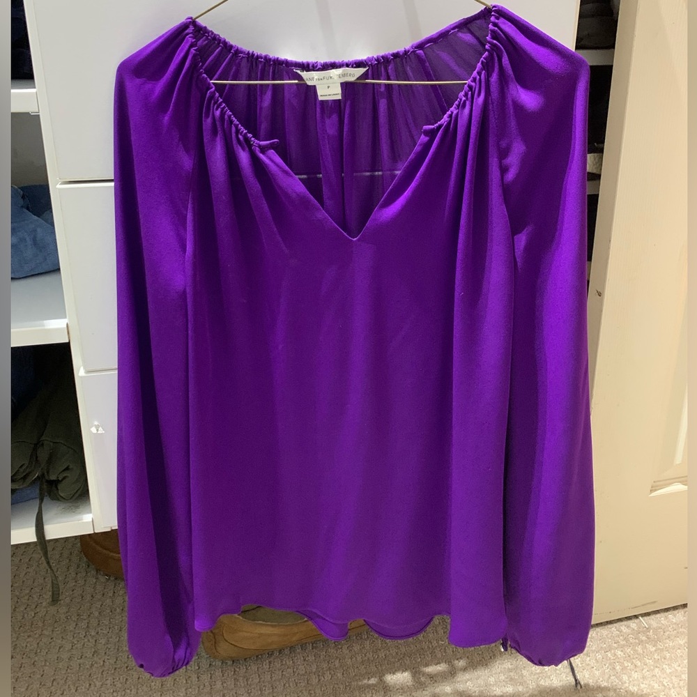 DVF silk top